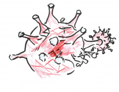 Zeichnung eines Corona Virus